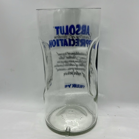 Absolut Vodka Appreciation Clear Glass Tip Jar Preowned - Picture 4 of 8